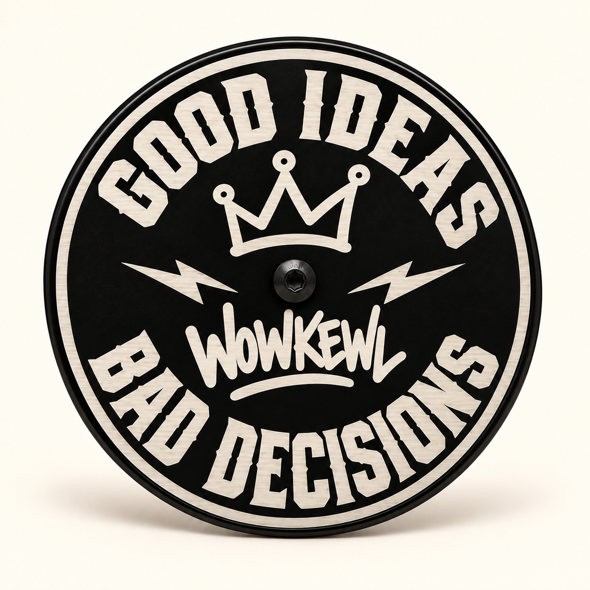 Luftrenarlock 5,5 tum med Good Ideas Bad Decisions-motiv