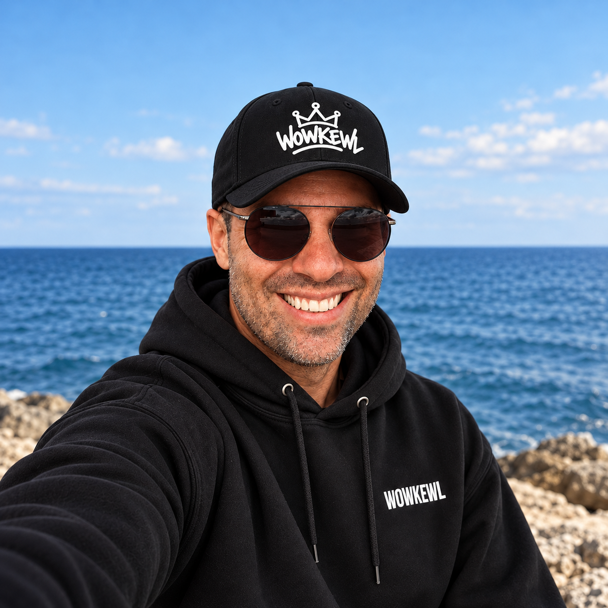 WOWKEWL Crown Cap — on model