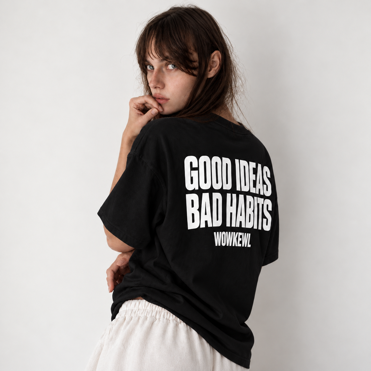 WOWKEWL Good Ideas Tee — on model
