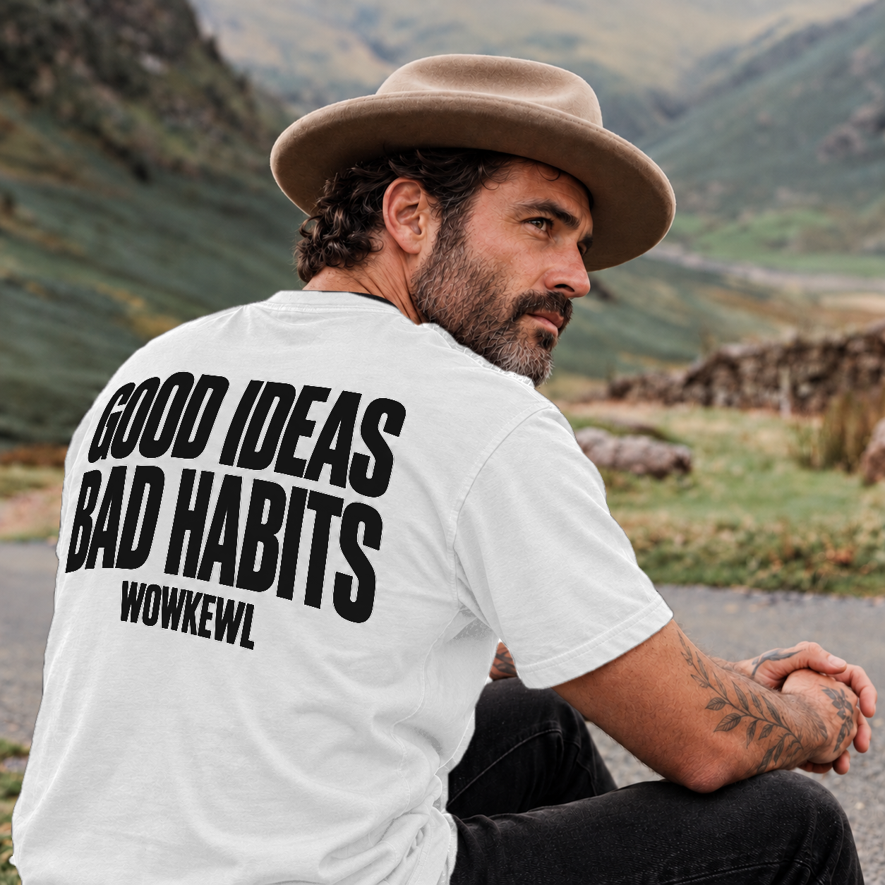 WOWKEWL Good Ideas Tee — on model