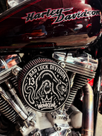 Visualisering av Bad Luck Division-locket monterat på motorcykel