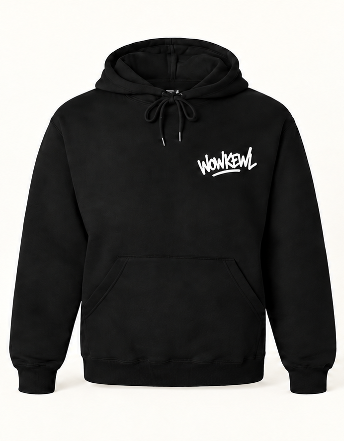 WOWKEWL Crown Hoodie – svart – framsida
