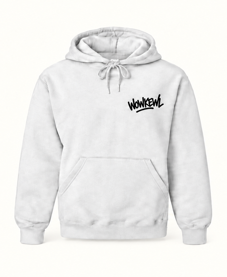 WOWKEWL Crown Hoodie – vit – framsida