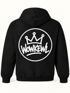 WOWKEWL Crown Mono Hoodie – svart – baksida