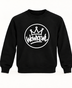 WOWKEWL Crown Mono Sweatshirt – svart – framsida