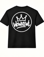 WOWKEWL Crown Mono Tee – svart – baksida