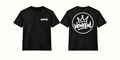WOWKEWL Crown Mono T-shirt svart med vitt Crown-tryck på ryggen