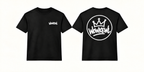 WOWKEWL Crown Mono T-shirt svart med vitt Crown-tryck på ryggen