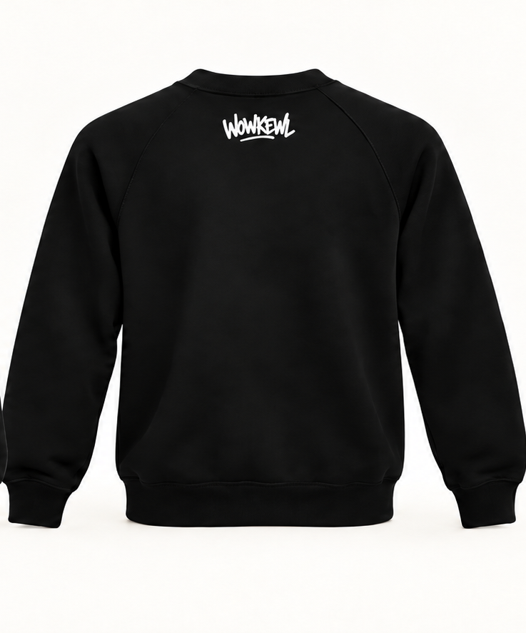 WOWKEWL Crown Sweatshirt – svart – baksida