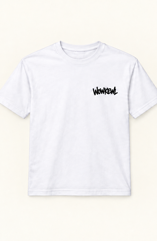 WOWKEWL Crown Tee – vit – framsida