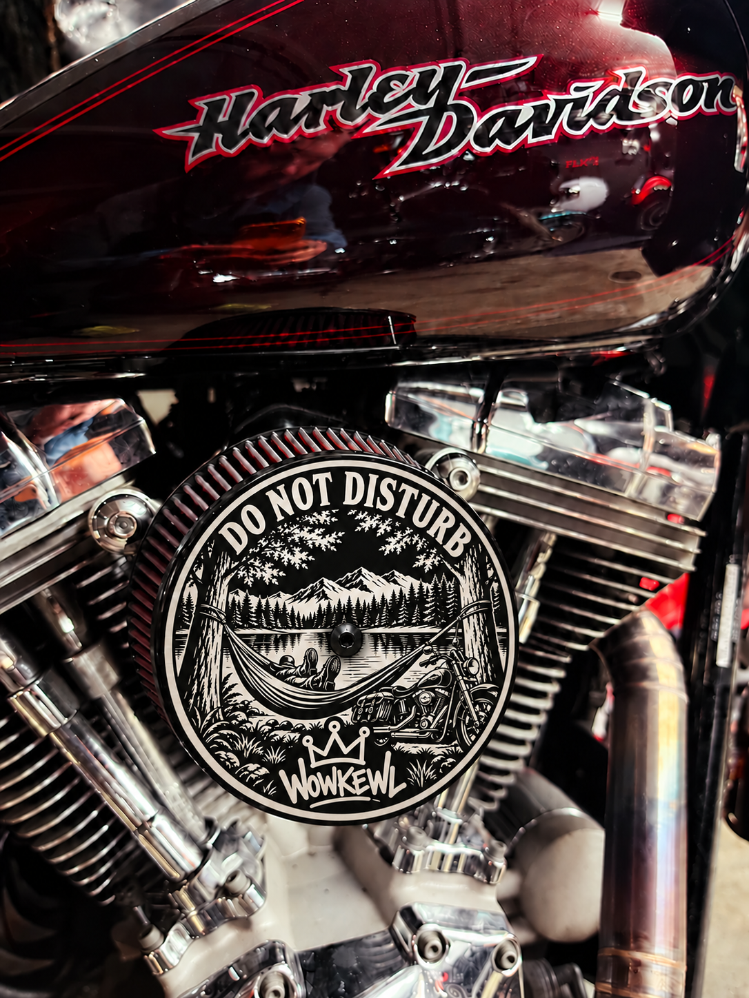 Visualisering av Do Not Disturb monterat på motorcykel