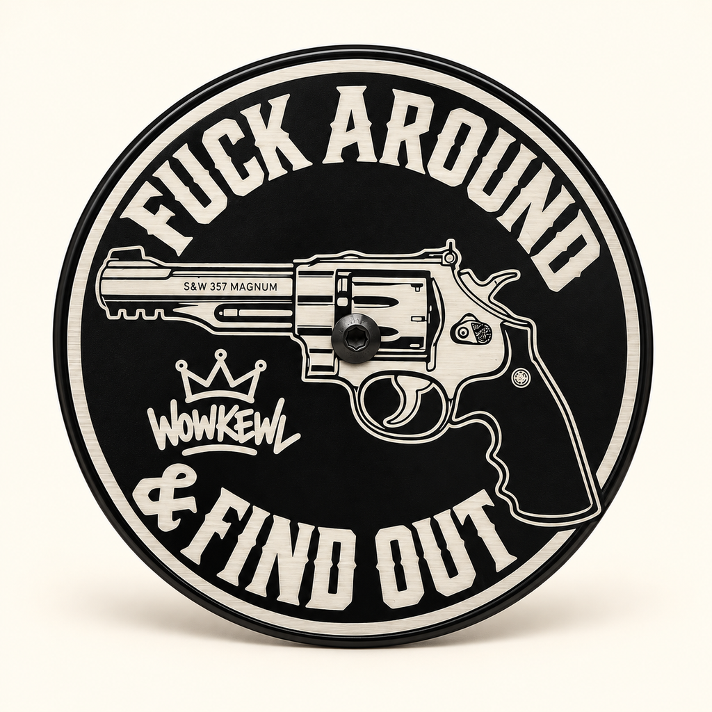 Luftrenarlock 5,5 tum med Fuck Around & Find Out-motiv