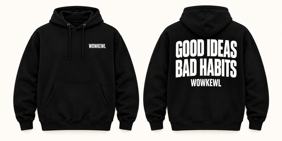 WOWKEWL Good Ideas Hoodie – Svart