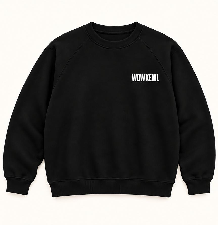 WOWKEWL Good Ideas Sweatshirt – svart – framsida