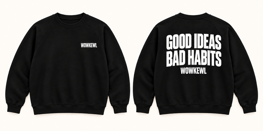 WOWKEWL Good Ideas Sweatshirt – Svart