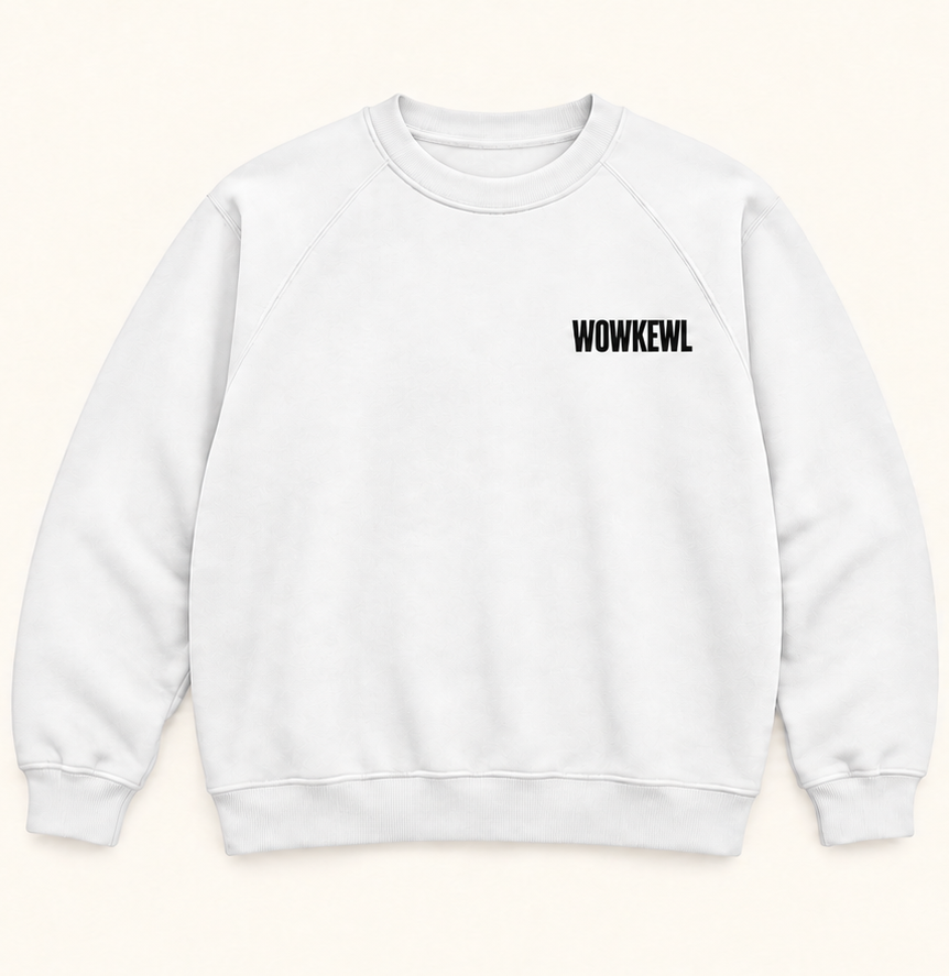 WOWKEWL Good Ideas Sweatshirt – vit – framsida