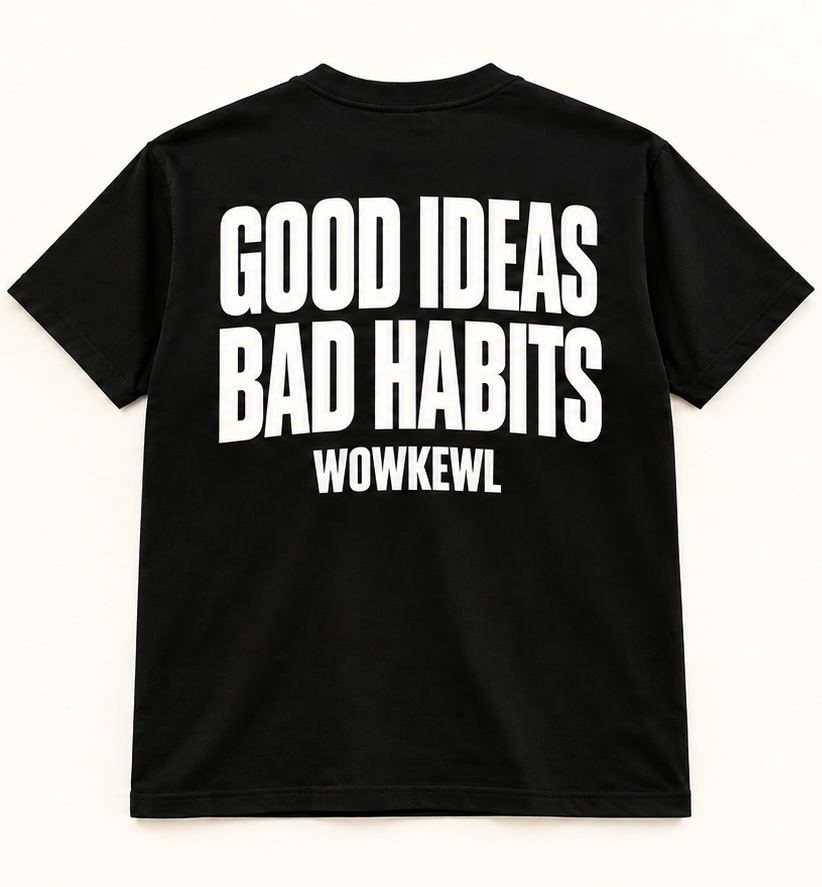 WOWKEWL Good Ideas Tee – svart – baksida