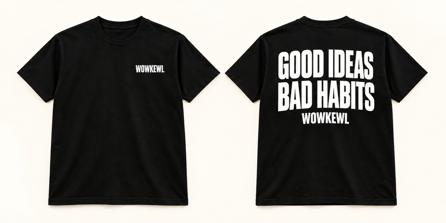 WOWKEWL Good Ideas Tee – Svart