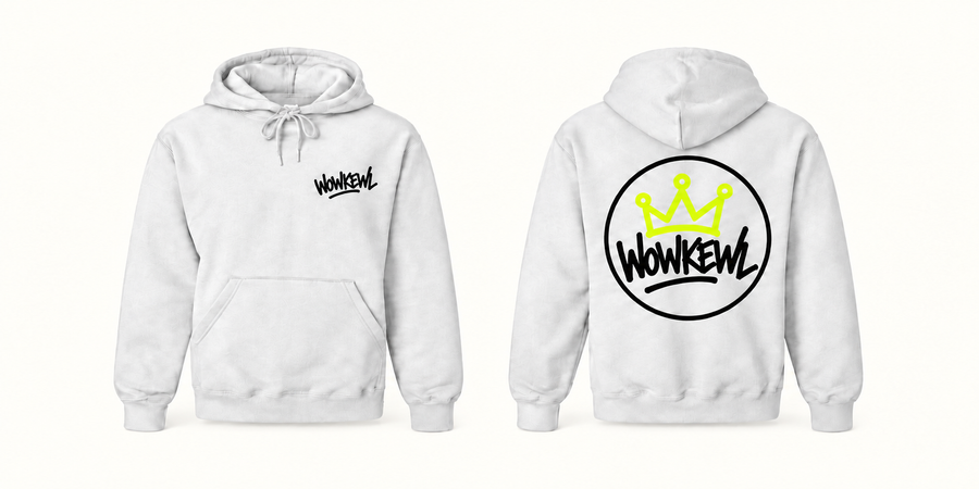 WOWKEWL Crown Hoodie – Vit