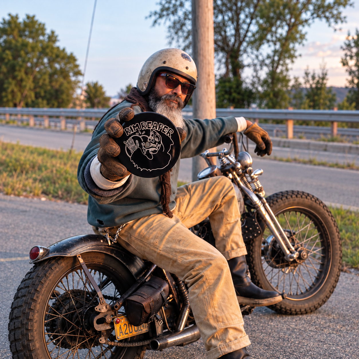 Biker med Rim Reaper-luftrenarlock