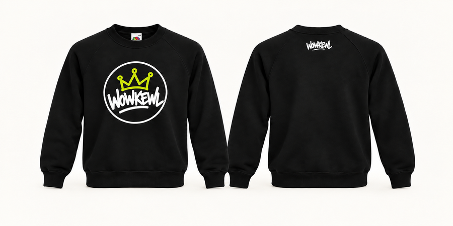 WOWKEWL Crown Sweatshirt – Svart