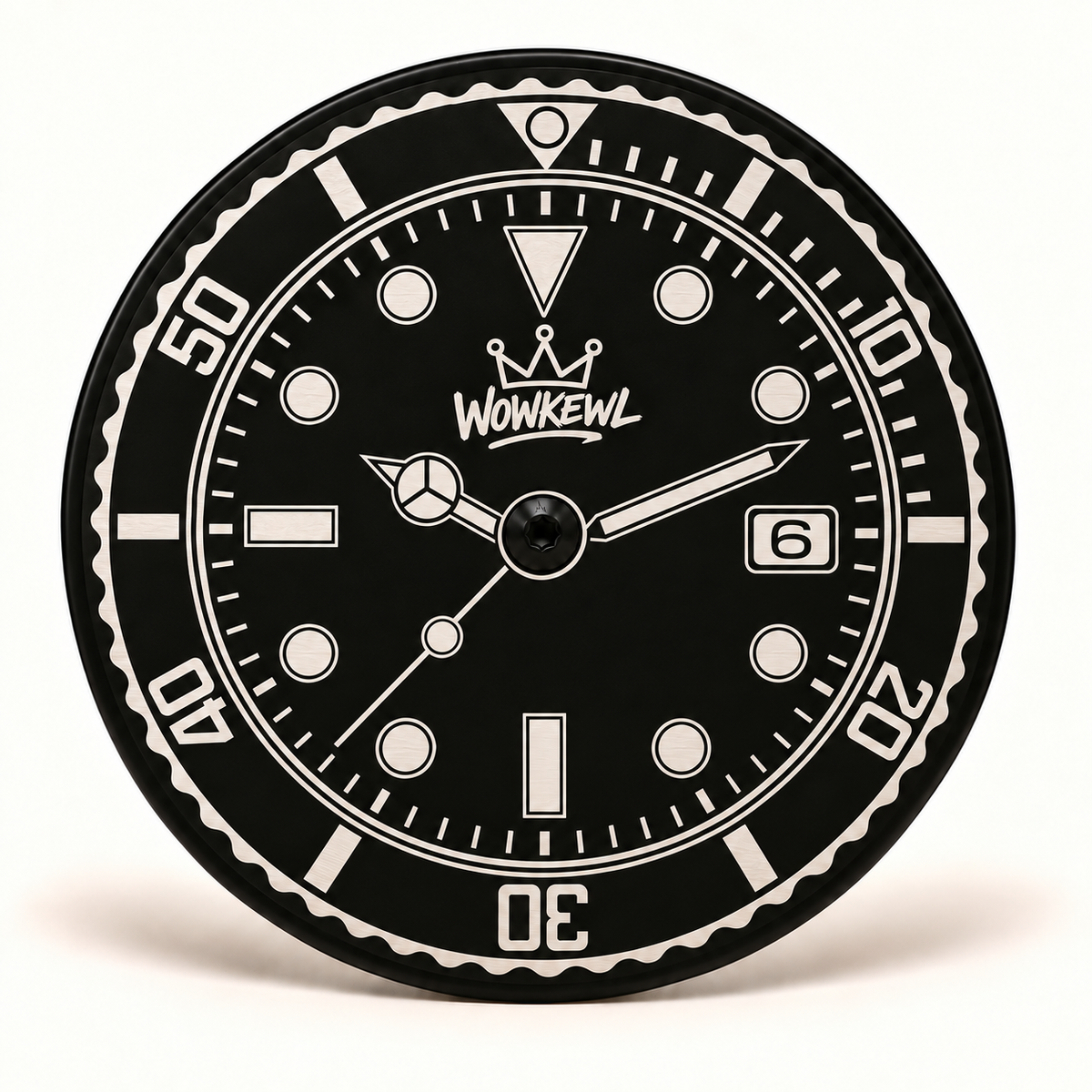 Luftrenarlock 5,5 tum med Watch Dial-motiv och WOWKEWL-logga